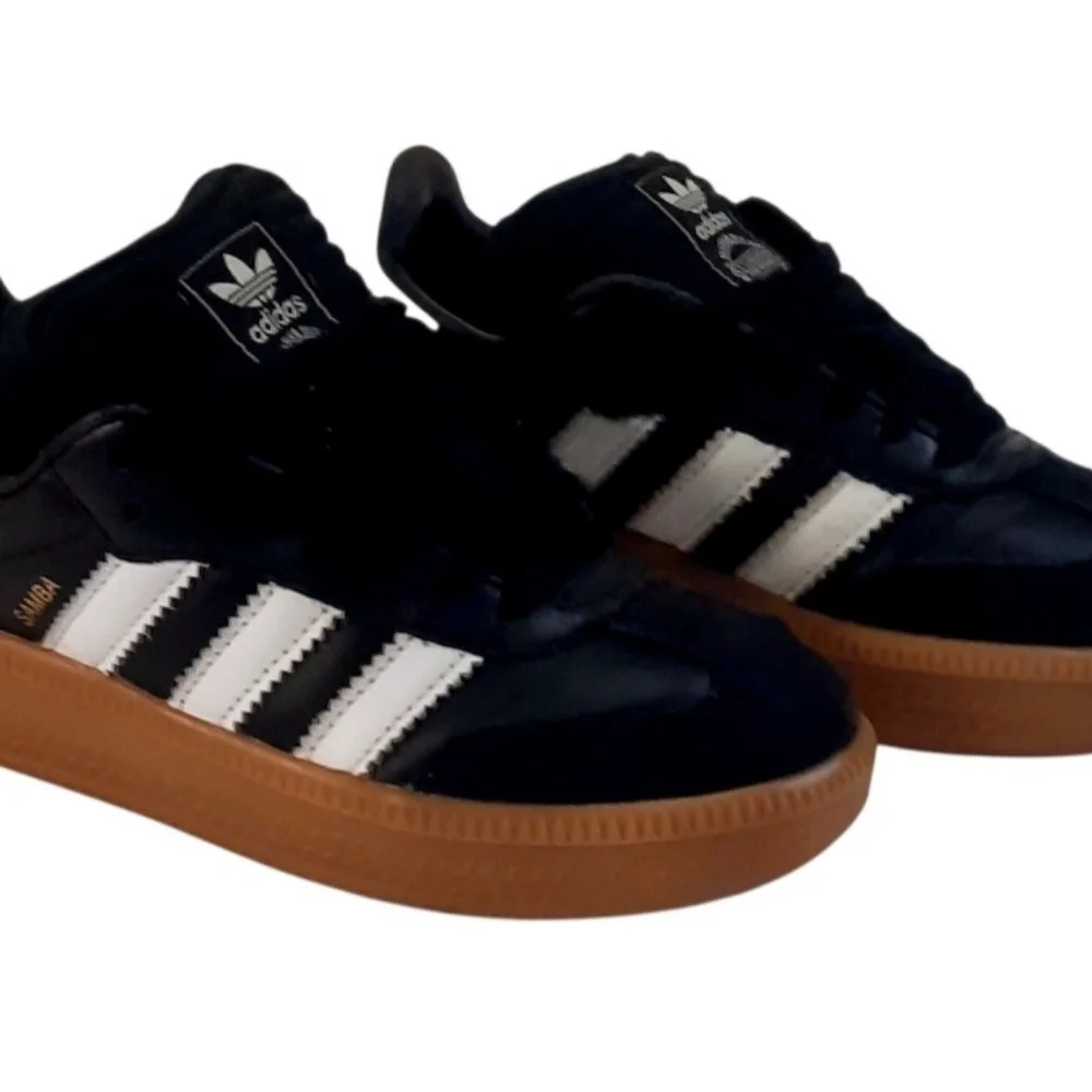 Kids adidas Originals Samba XLG Black White Gum Platform Casual IE1379